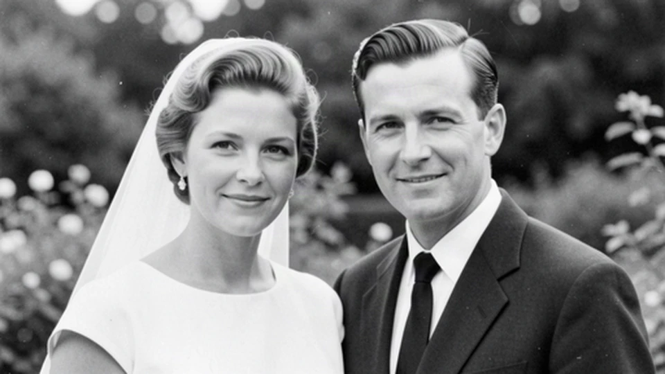 Before: A wedding portrait in black and white — synthetic input